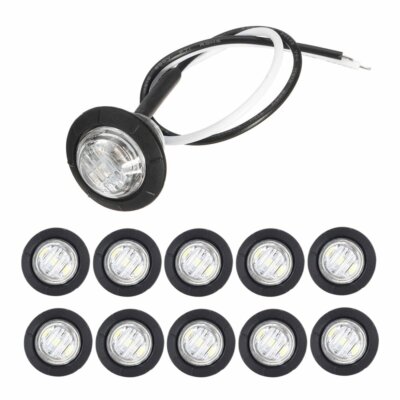 Pack De 10 Luces LED Blancas De 2 Pulgadas Para Remolque O Camión – Laterales, Freno, Marcha Atrás Y Más, 12V