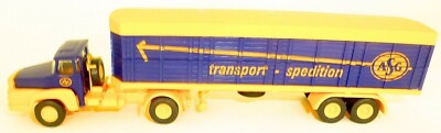Unic Asg Spedition Wooden Box Semi-Trailer Lorry Blue GDR H0 1:87 LK2 Å