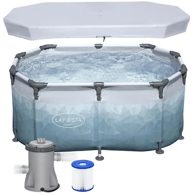 BESTWAY Eisbad Badewanne Eistonne Eiswanne Frame Pool 431 Liter mit Filterpumpe