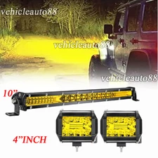 led offroad light bar 10 pulgadas coche barras de luz led offroad +4"pods Kit