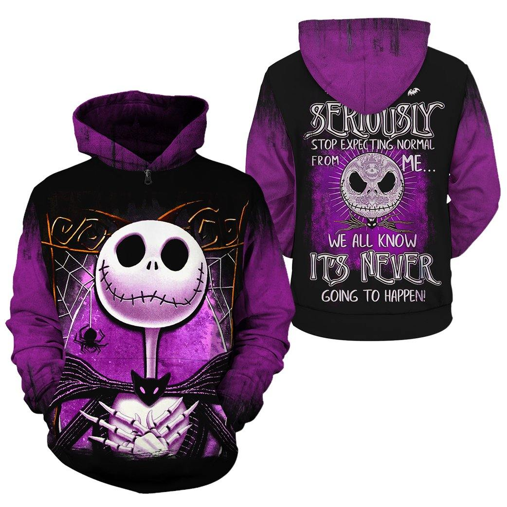 3d hoodie, Seriously Stop Expecting Normal From Me Christmas Hoodie, shirt US