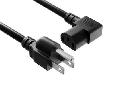 #ad 3ft NEMA 5 15P to C13 Right Angle Universal Power Cord 18 AWG SVT 10A 125V... $8.99