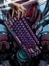 PBT Cyberpunk Enginery Party Side Transparency Keycaps ASA Height 122 Keys