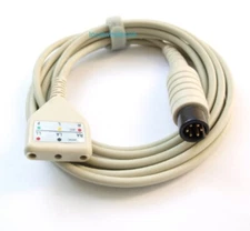 DIN style 6 pin ECG trunk cable Connect 3 leads wire
