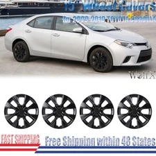 4Pc 15" Wheel Covers Full Rim Snap On Hubcaps for 2009-2019 TOYOTA COROLLA