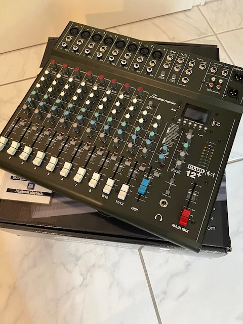 Studiomaster Club XS 12+ 10-Kanal Mixer 10 Eingänge Fußschalter Eingang für DSP - Bild 3 von 4