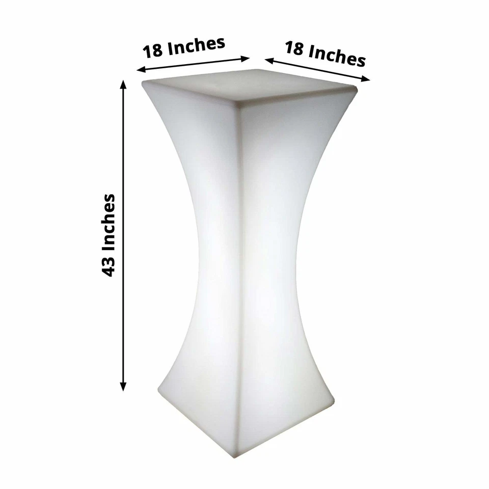 18x43 Assorted Cordless Light Up COCKTAIL TABLE LED Furniture Party Events Home - Image 2 of 4