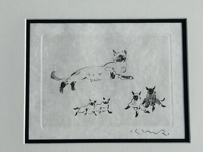 Listed Indian Artist KAIKO MOTI, Signed Original Etching Aquatint