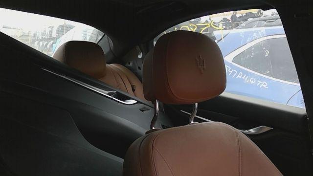 19 MASERATI GHIBLI Headrest Left & Right PAIR FRONT BROWN LEATHER