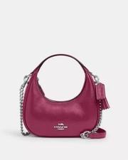 NWT Coach CW036 Carmen Mini Crossbody Crinkled Pink Patent Leather Purse Bag