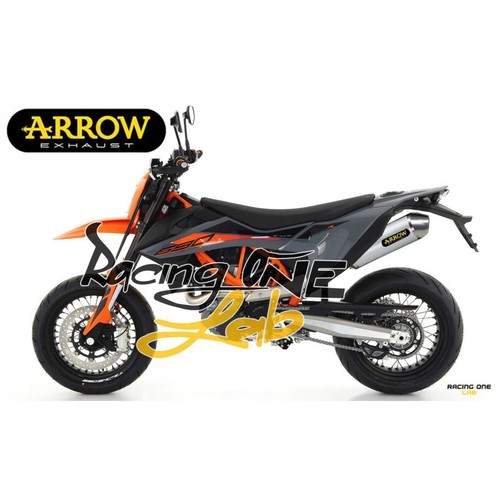 POT D'ECAPPEMENT ARROW ALUMINIUM + CATALYSEUR EURO4/5 POUR KTM 690 SMC R 19-24 - Picture 2 of 4
