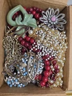 Vtg Lot Of Costume Jewelry Wearable Crafts Mix Materials 5.0lbs