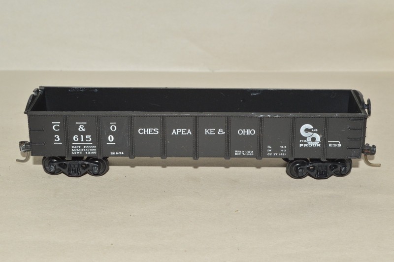HO scale Roundhouse Chesapeake & Ohio RR 40' gondola car train MW KD's