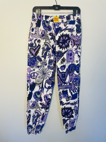 R8GZ Wear Hugger Parachute Pants. Medium. Aussie. Streetwear. Art.