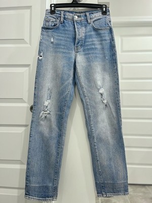 Lucky Brand Women's High Rise Drew Mom Jeans Size 25 Light Wash Marine