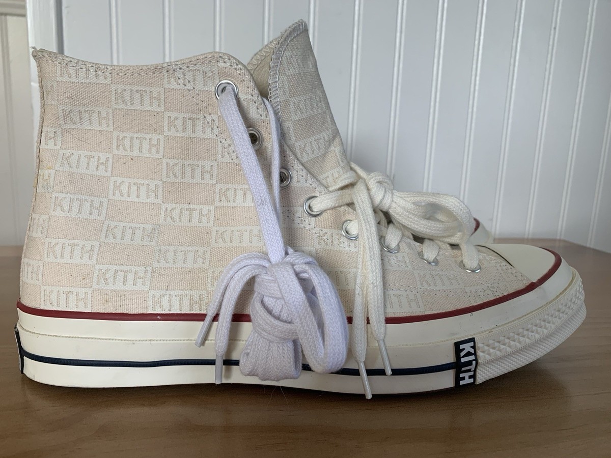 Kith x Converse Chuck 70 Hi Sneakers Mens Size 10.5 Cream Chuck 