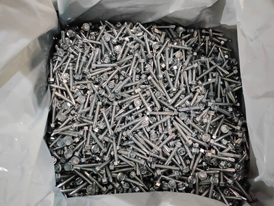 3500x Self Tapping #12 x 1-1/4'' Hex Head Zinc Metal Screws SDZ121104
