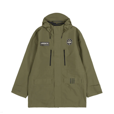 Spezial adidas SPZL Gallagher Retro Green Army Long Parka Hooded
