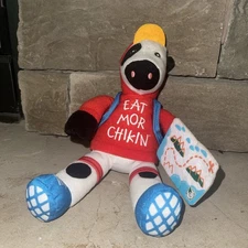 Chik Fil A Cow 2023 Plush Traveler Map Red Hoodie Eat Mor Chikin 9”