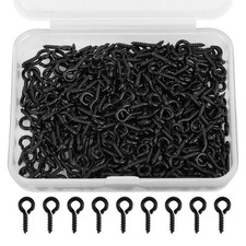300pcs Small Screw Eye Pins, 10mm x 5mm Eye Hook Mini Screw Eyelet Pin for DI...