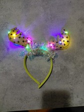 Pacco 12 Cerchietto LED Corna da Renna Dorate