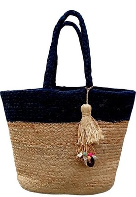 Tasche, indische, handgewebte, natürliche Jute-Einkaufstasche,...
