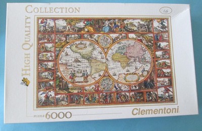 Magna Carta Weltkarte Puzzle 6000 (!!!) Teile Clementoni No. 36504