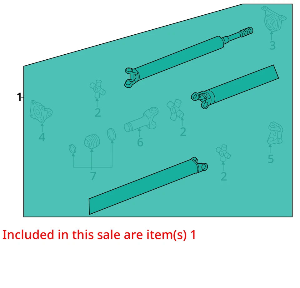 2009 福特 E-450 Super Duty 后传动轴 2 件 158 英寸 WB 原始设备制造商 — 第 3/4 张图片