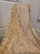 Golden Anarkali Salwar Kameez Suit
