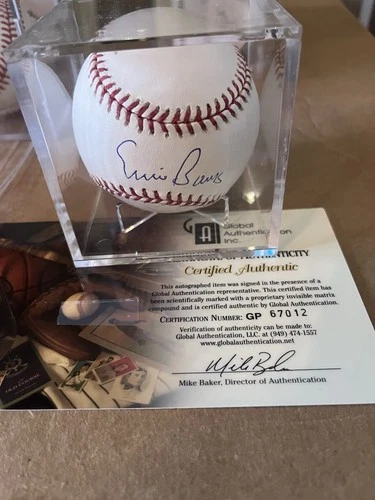 Ernie Banks Auto Autograph Signed MLB Rawlings Baseball GAI Authentic