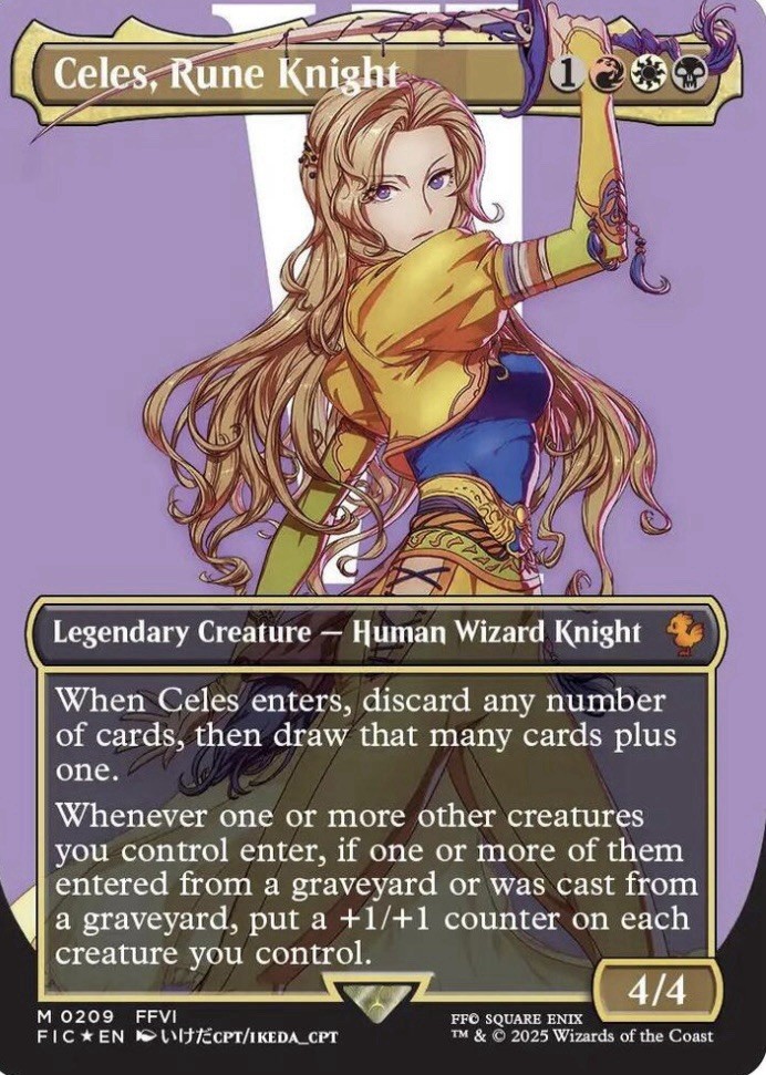 ルーンナイト、セリス/Celes, Rune Knight サージ　foil Celes, Rune Knight (Borderless) (Surge Foil) Commander