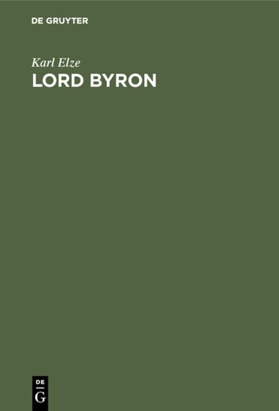 Lord Byron Karl Elze-image