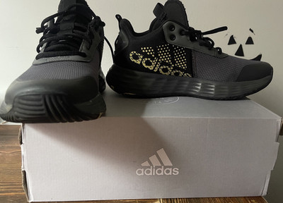 adidas Own The Game 2.0 Black Gold Basketball Sneakers GW5483 Men