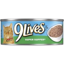 24x 9 Lives Super Supper Cat Food Canned Meal Bulk New Sealed Pack 5.5oz