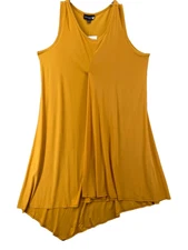 NWT Antthony Design Originals Dress Sz 1X Orange Sleeveless Flap Front Scoop