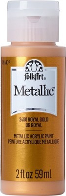 FolkArt Metallic Acrylic Paint in Assorted Colors (2 Ounce), 652 Rose Shimmer 