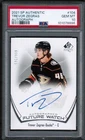 2021-22 UD SP Authentic #104 Trevor Zegras Future Watch Rookie Auto PSA 10