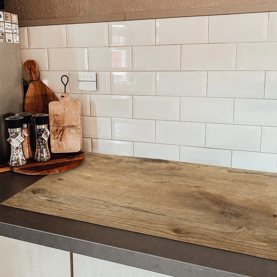 Abdeckplatte Herdabdeckplatte Induktionsmatte Küche Abdeckung Holzoptik - Bild 2 von 4