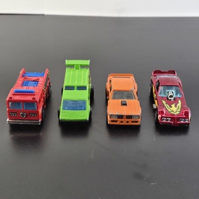 Vtg 1970s Hotwheels Diecast Lot Blackwalls Fire-Eater Spoiler Sport Firebird +