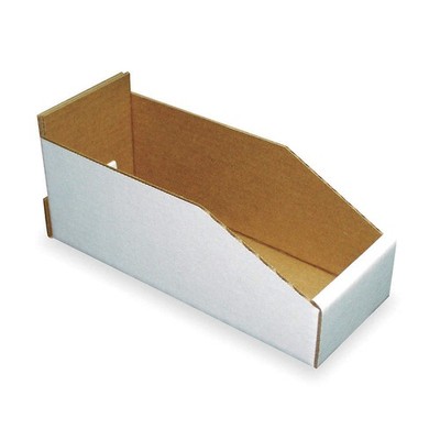PACKAGING CORPORATION OF AMERICA 1W765 PK 25 Corr Shelf Bin,White,Cardboard,4 3/