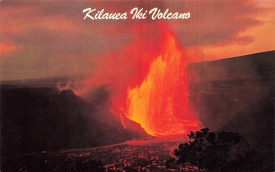 Hawaii Kilauea Iki Volcano 1966 Postcard AA361