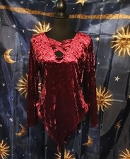 Maroon Burgundy Velvet Bodysuit Women's XL