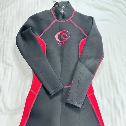 Rip Curl Womens Full Wetsuit Ripcurlgirl Size Small Back Red Zip Diving Surfing