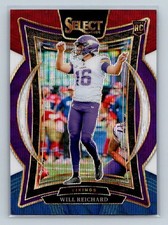 2024 Panini Select #21 Will Reichard RC Tri-Color Prizm #/299 Minnesota Vikings