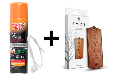 Klimaanlagenreiniger Schaum AC Doktor 500ml + Autoduft K2 Evos BOSS