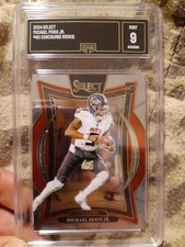 2024 Panini Select Michael Penix Jr #80 Silver Concourse Rookie Gem Mint 9 Rooki
