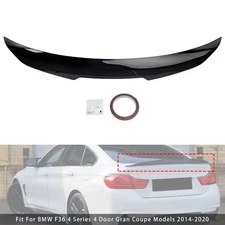 Gloss Black Rear Boot Spoiler For BMW 4 Series F36 14-20 4DR Coupe PSM Style F13