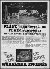 1941 Pratt & Whitney Hartford CT Army Air Corps PHoto Waukesha Engines Print Ad