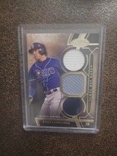 2015 TOPPS TIER ONE EVAN LONGORIA TRIPLE JERSEY RELIC #/25 RAYS GIANTS 