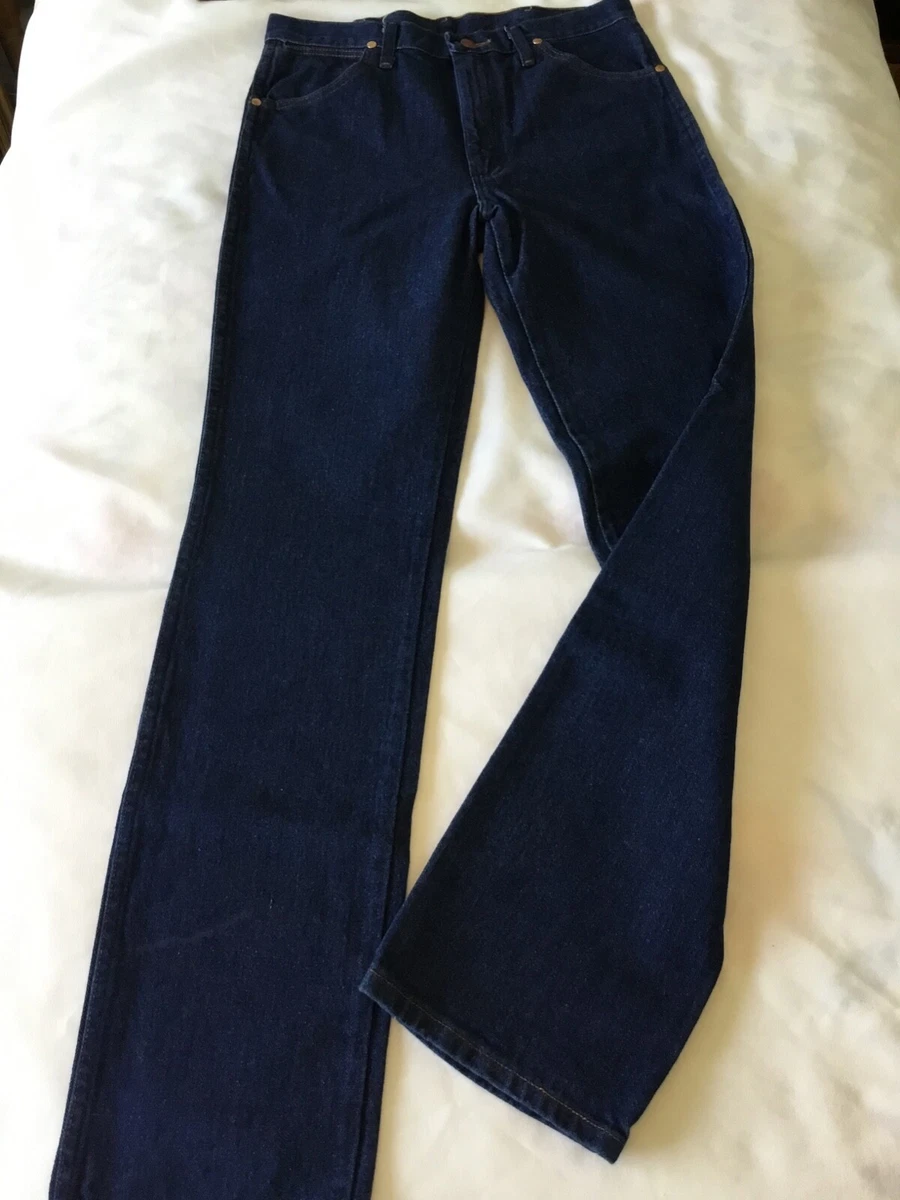 WRANGLER Men s Cowboy Cut Slim Fit 31x34 Jeans Dark Wash Blue Denim 936GBK NWT